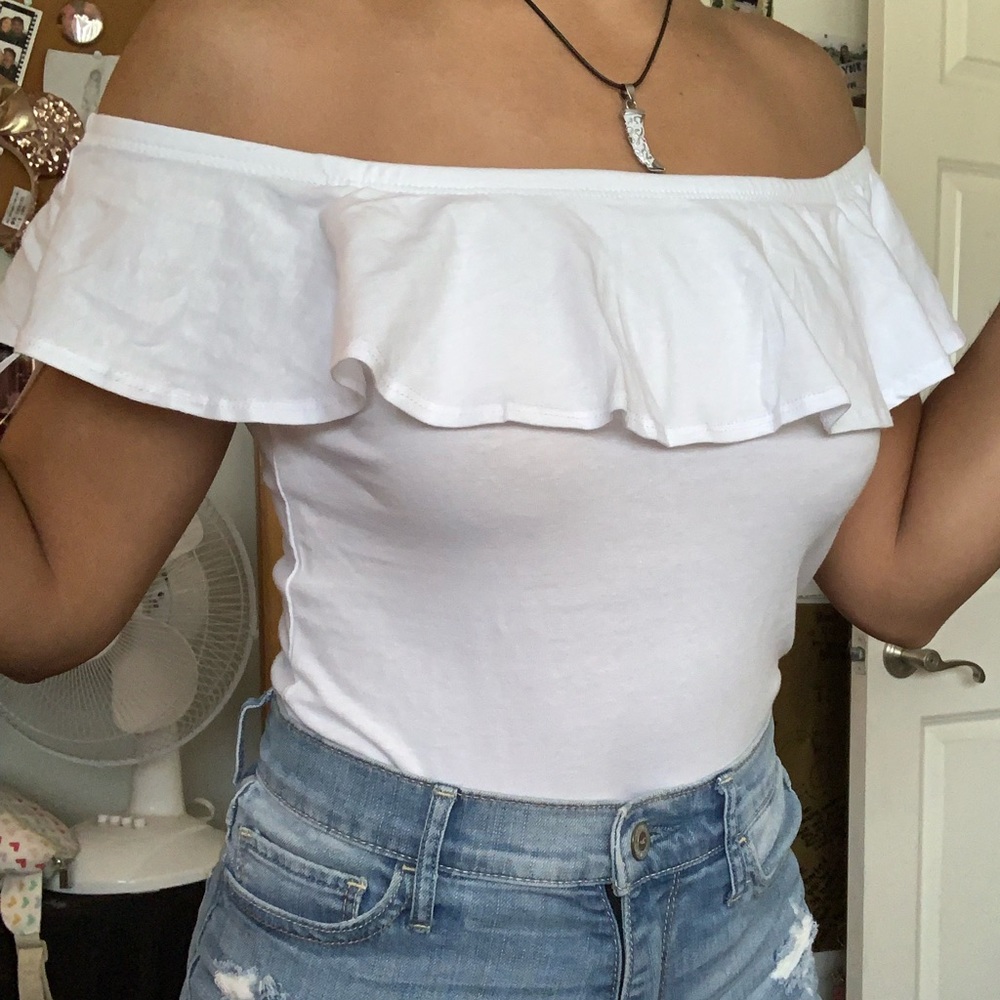 White Off-Shoulder Body Suit